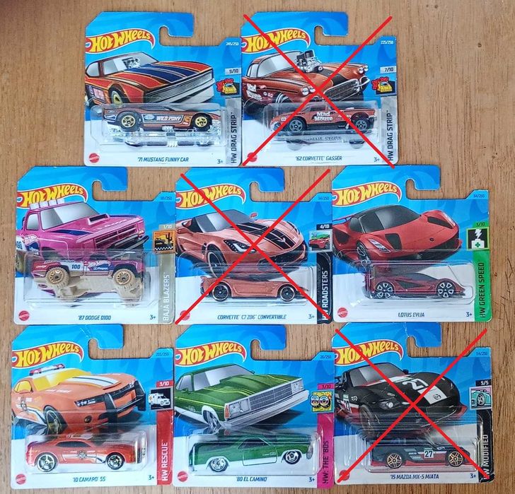 Метални колички Hot Wheels и Matchbox 1:64