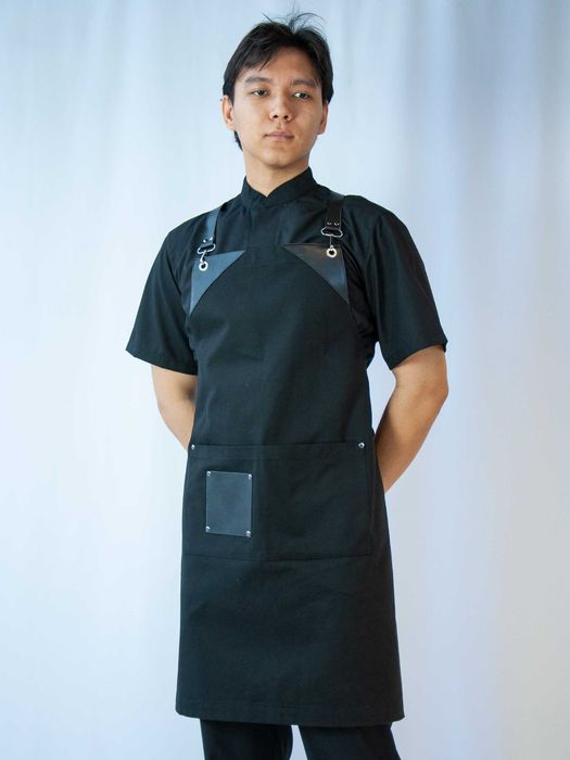 Фартук, повар, официант, медик Акция 5+1, с натуральной кожей