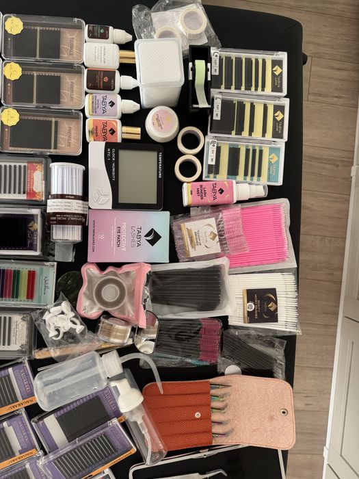 Set complet extensii gene, pat de gene, scaun si lampa