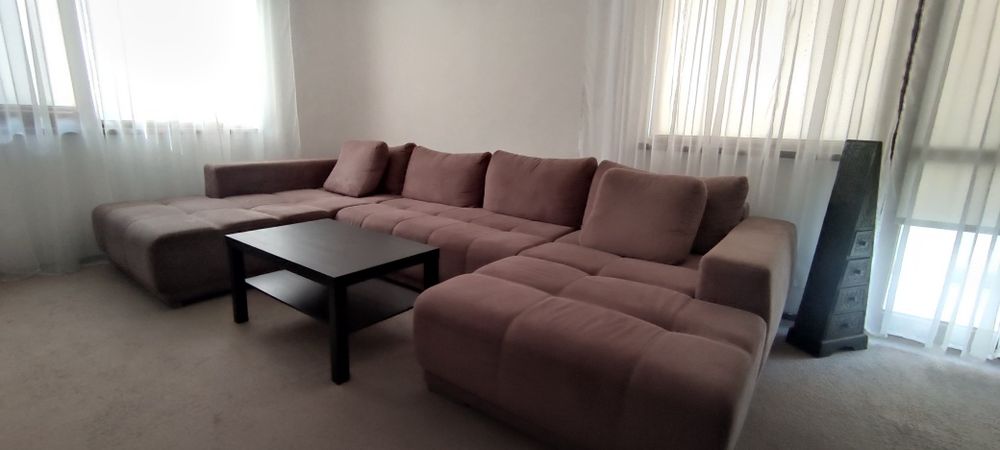 Кафява П-образна холна гарнитура ФИГАРО 360/207/168/88 СМ.