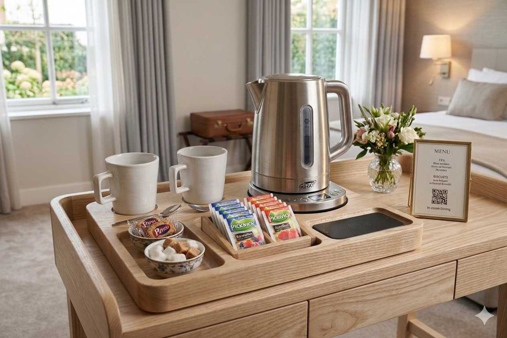 Чайные станции для гостиниц | Поднос для номера с логотипом