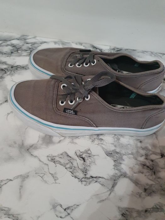 Vans 36 gri cu dungă turquoise