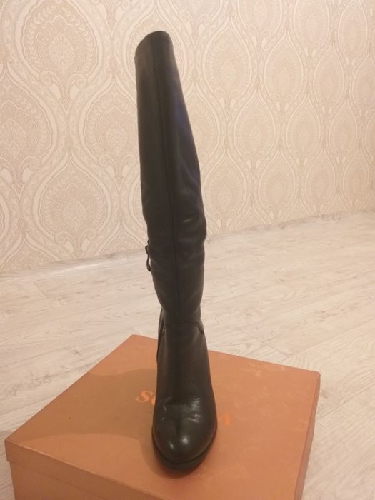 Кожа женские сапоги