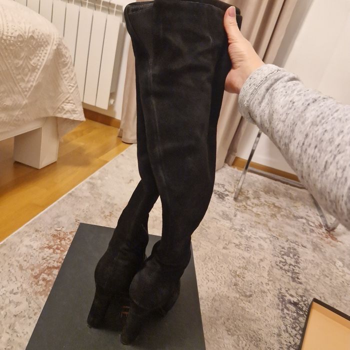 Cizme piele întoarsă musette