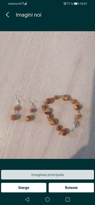 Set bratara și cercei argint