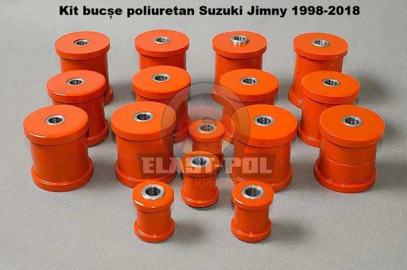 Kit bucse Suzuki Jimny 1998-2018 cu/fara caster + bucse metalice POLI