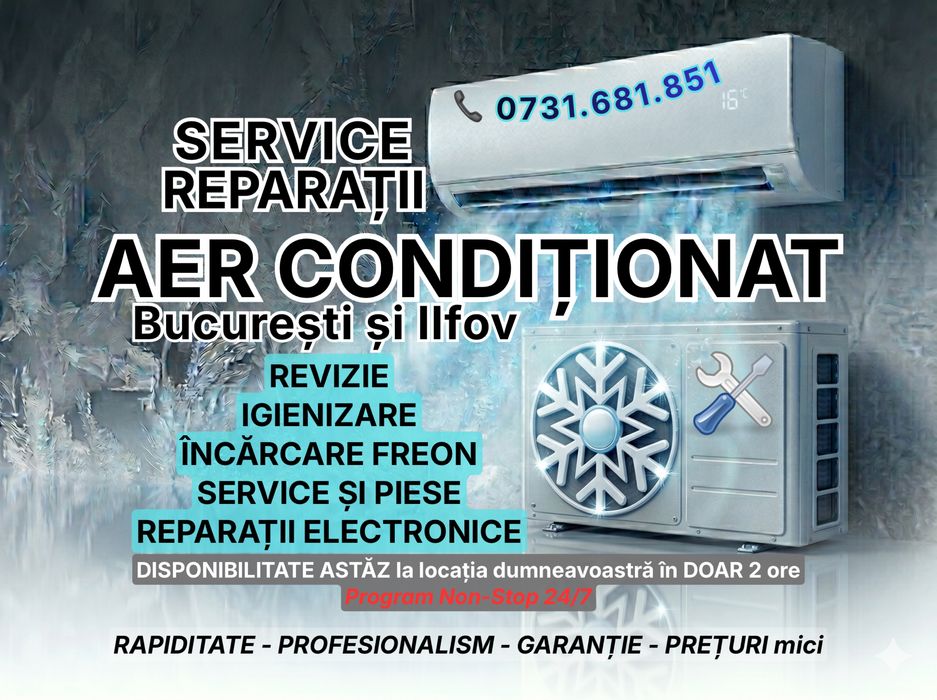 Reparații aer condiționat București freon AC revizie igienizare