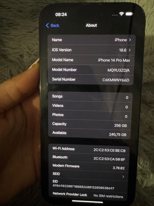 Iphone 14 pro max 256gb
