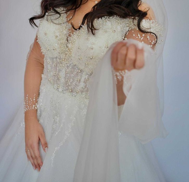 Rochie de mireasă XL stil Prințesă / A-Line – Curățată Profesional
