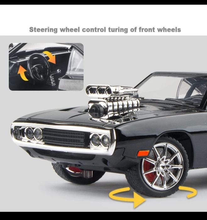 Метален реалистичен модел на Dodge Charger 1970/Fast and Furious/Dom's