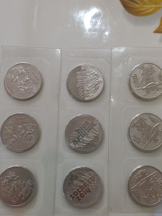 Продам юбилейные монеты Сочи олимпиада 2014 год