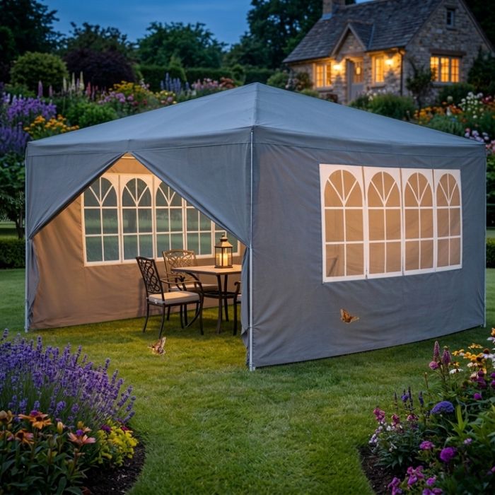 Просторна градинска шатра - стабилна конструкция и водоустойчива рамка