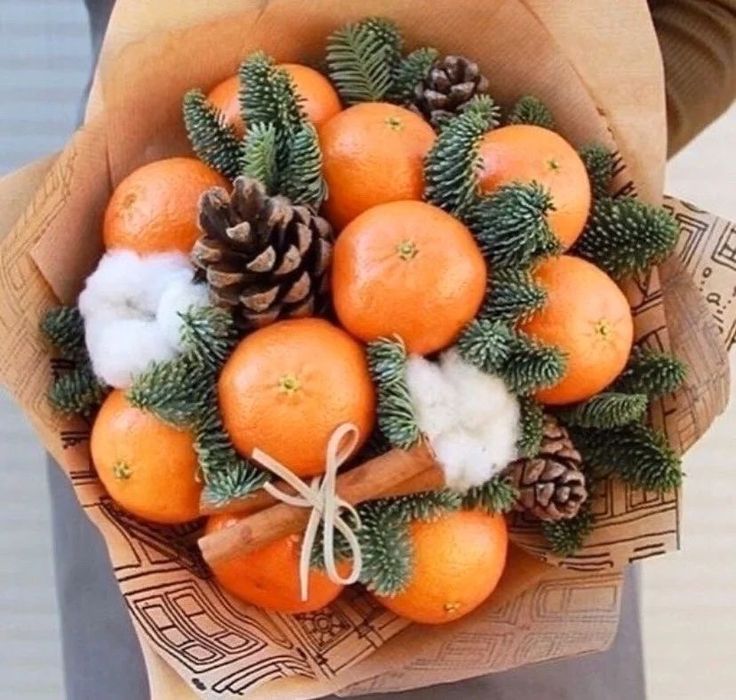 Букеты из мандарин