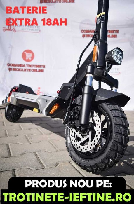 KuKirin M4 MAX MODEL NOU 2026, baterie 18.2Ah, trotineta mixta oras si off-road, NOUA, Service Romania