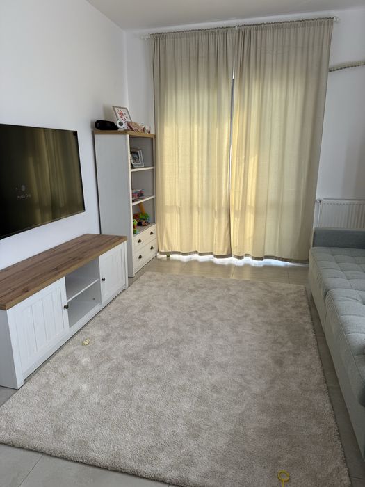 Covor, fir scurt, alb murdar, 170x240 cm