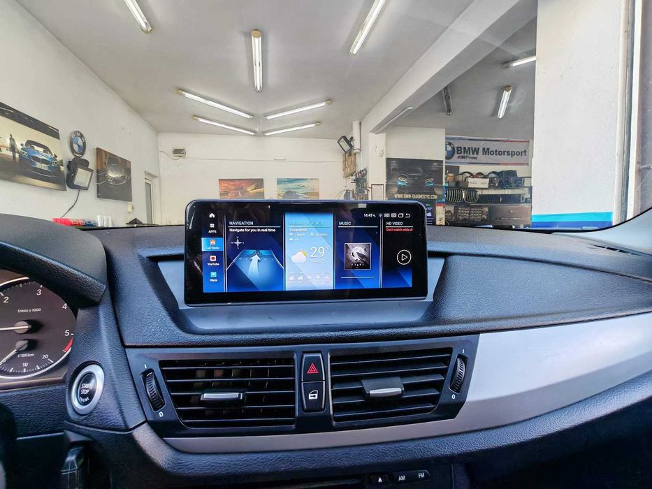 Навигация с ANDROID 14 8GB RAM 128GB HDD BMW X1 E84 10.25 инча Андроид БМВ Е84 WiFi + Apple Carplay