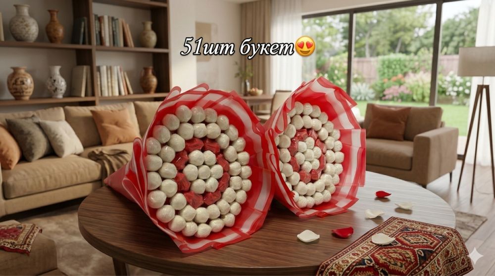 Букет из натуралный курт