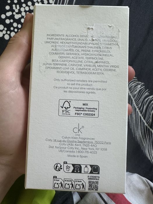 Calvin klein the one парфюм оригинал 100мл
