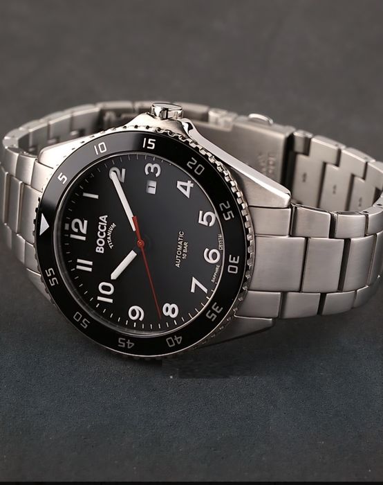 Ceas BOCCIA TITANIUM AUTOMATIC 3653-01 - Miyota 8215 , nou, cu acte și cutie originale.