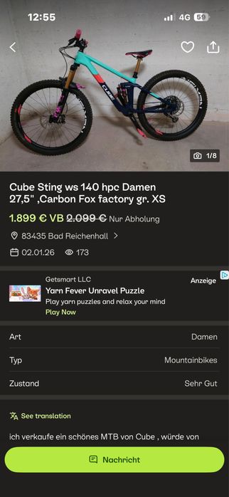 Cube sting 140 impecabil