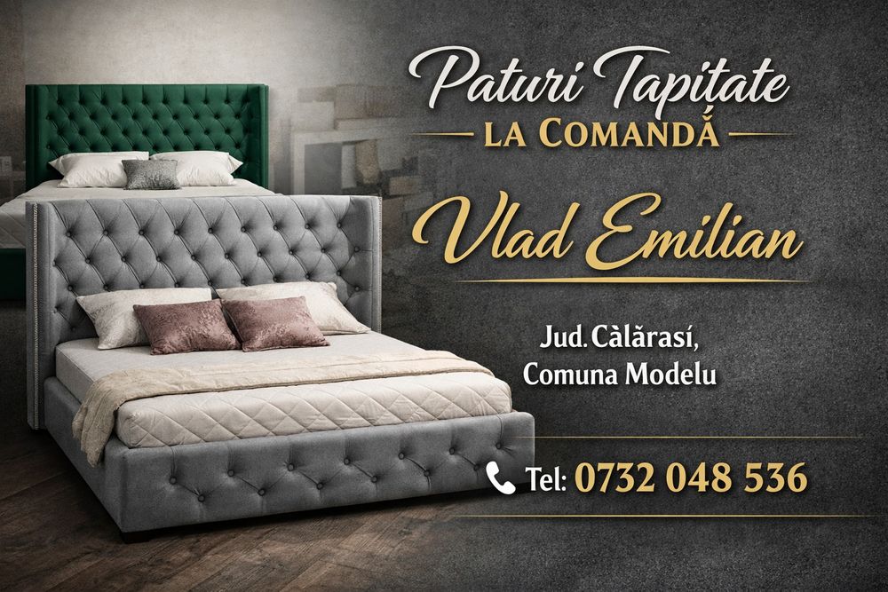 Paturi tapițate la comandă