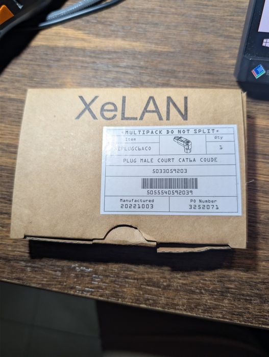 Set 6 mufe  conectori RJ45 Cat6A ecranate XELAN, cotite 90° – noi
