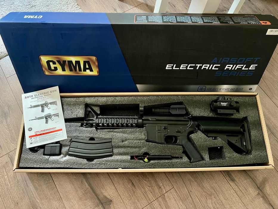 Airsoft - CQBR M4 Full metal Rifle replica [CYMA] + екипировка