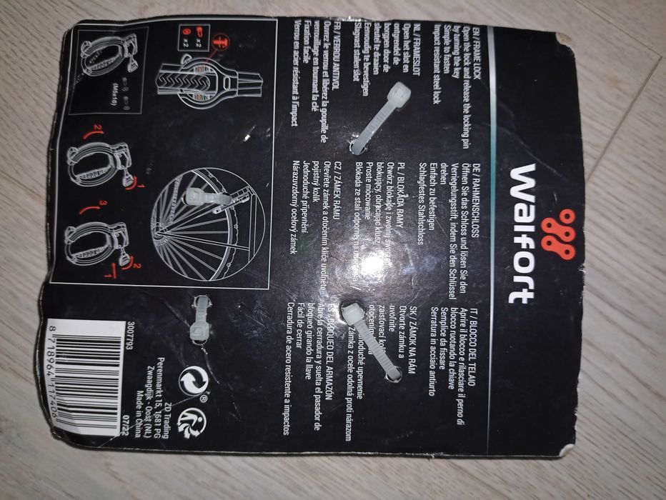 Antifurt professional Walfort pentru scuter, bicicleta, nou