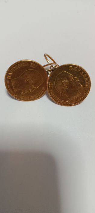 Cercei aur 24k Napoleon III