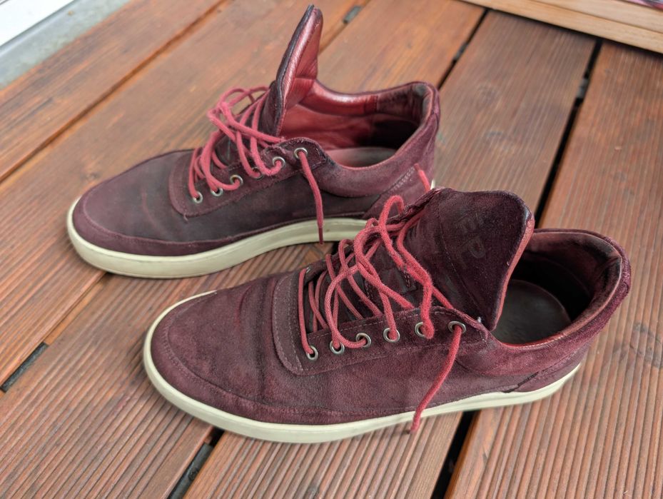 Adidasi Filling Pieces Ripple Low Top, suede, burgundy, marime 42