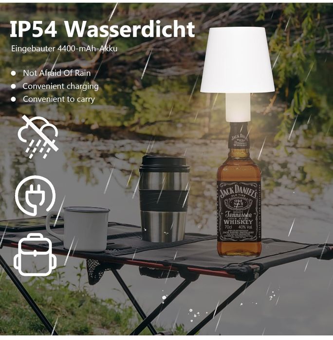 Set 2 Lămpi LED pentru Sticlă – Wireless, Reîncărcabile