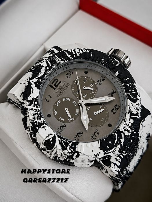 INVICTA Flux white/black 52 mm, Инвикта нов мъжки часовник