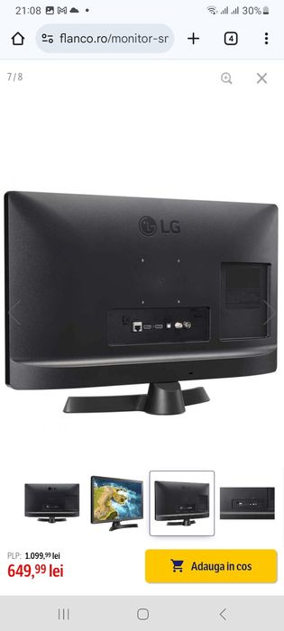 TV / Monitor Smart LED LG 24TQ510S-PZ, diagonala de 60 cm
Monitor PCMo