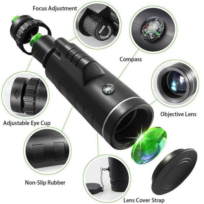 Telescop Monocular Zoom 40X60. Vanatoare, calatorii etc Nou ambalat!
