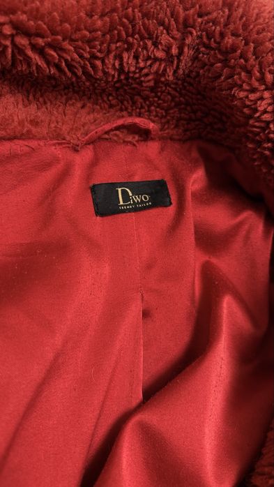 Шуба красная тедди