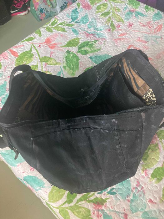 Уникална деним дамска чанта с винтидж ефект