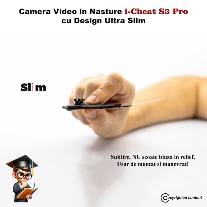 Camera Video pentru copiat Profesionala 4K in Nasture i-Cheat PRO