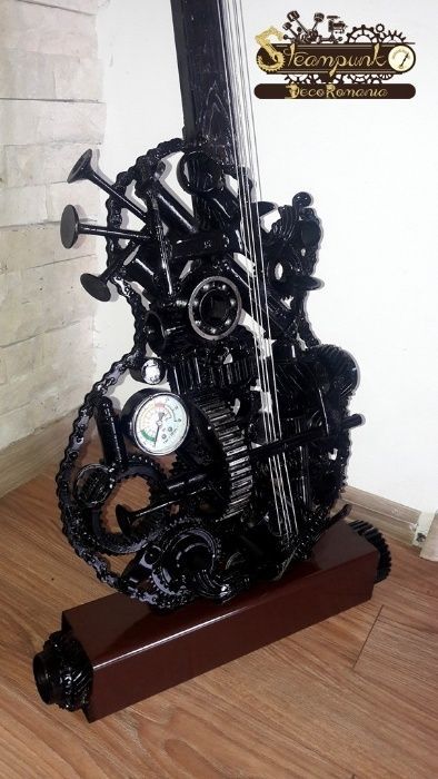 Cadou unic.Chitara stil industrial,steampunk.Obiect decorativ deosebit