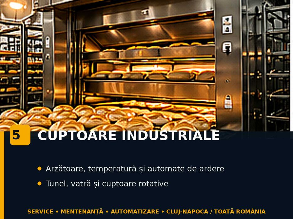 Expert Fabrici de Pâine: Cuptoare, Malaxoare, Linii, Automatizări, Electronică și Revizii Complete Utilaje Second-Hand