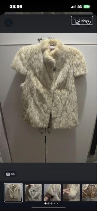 Haina  vesta blana naturala nurca L
