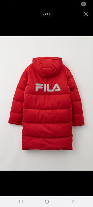 Пуховик FILA красный(новый)