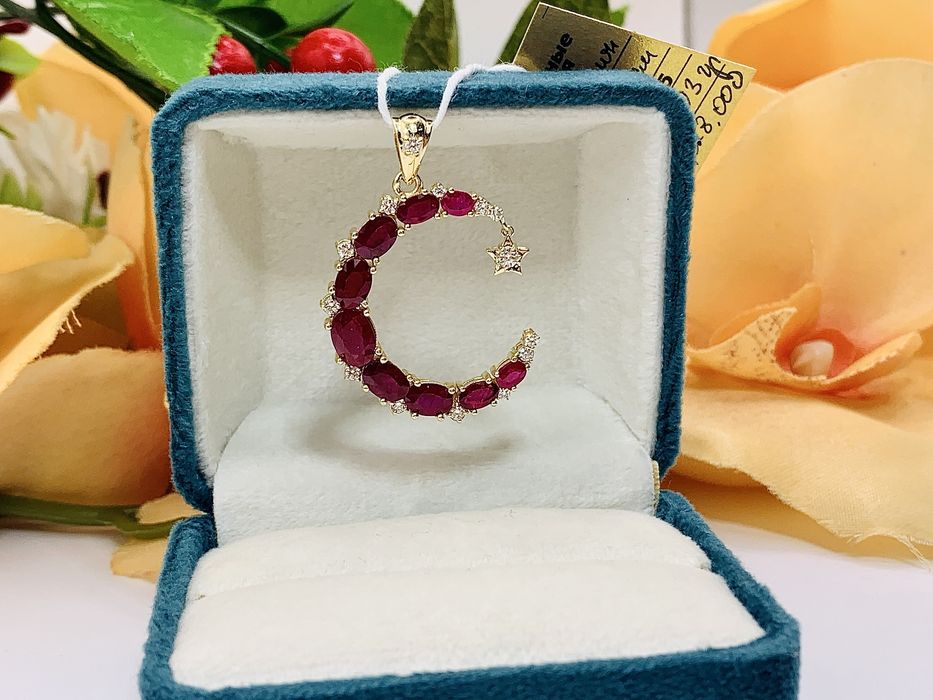 Дизайнерский золотой кулон – Мусульманский полумесяц