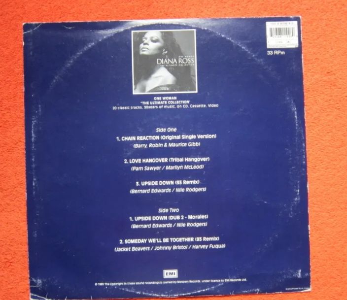 vinil Diana Ross ‎- Eaten Alive &Swept Away &Chain Reaction 12''