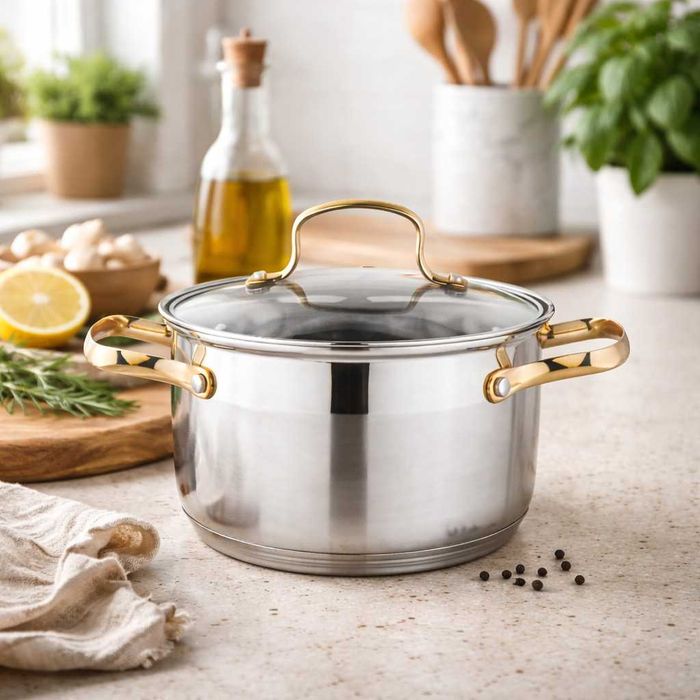 Комплект тенджери от неръждаема стомана