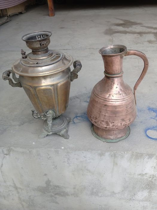 qadimiy mis koʻza va samovor sotiladi antikvar