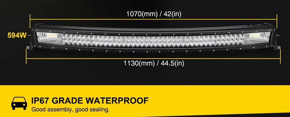 Супер мощен 7D извит LED BAR 594W 125 см. Атв, Джип,4х4, Offroad, Бус
