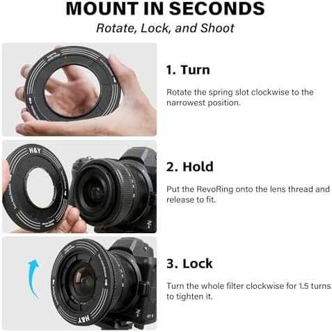 Нов Регулируем адаптерен пръстен H&Y RevoRing 37-49мм 52мм фотоапарат