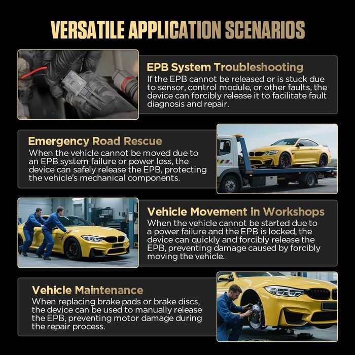 Уред за отваряне и прибиране на спирачни апарати (EPB), AUTOOL BT10