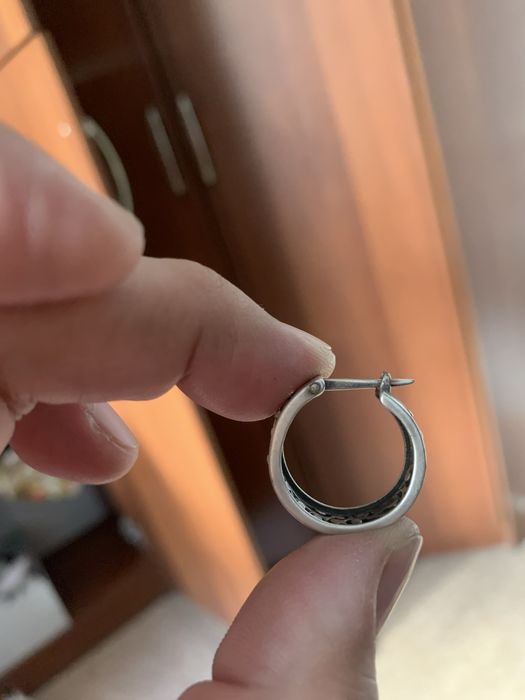 Серебряный набор (кольцо, серьги)