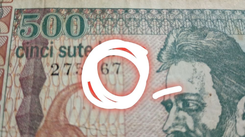 Bacnotă vechie cu seria 67 CITIȚI DESCRIEREA.
